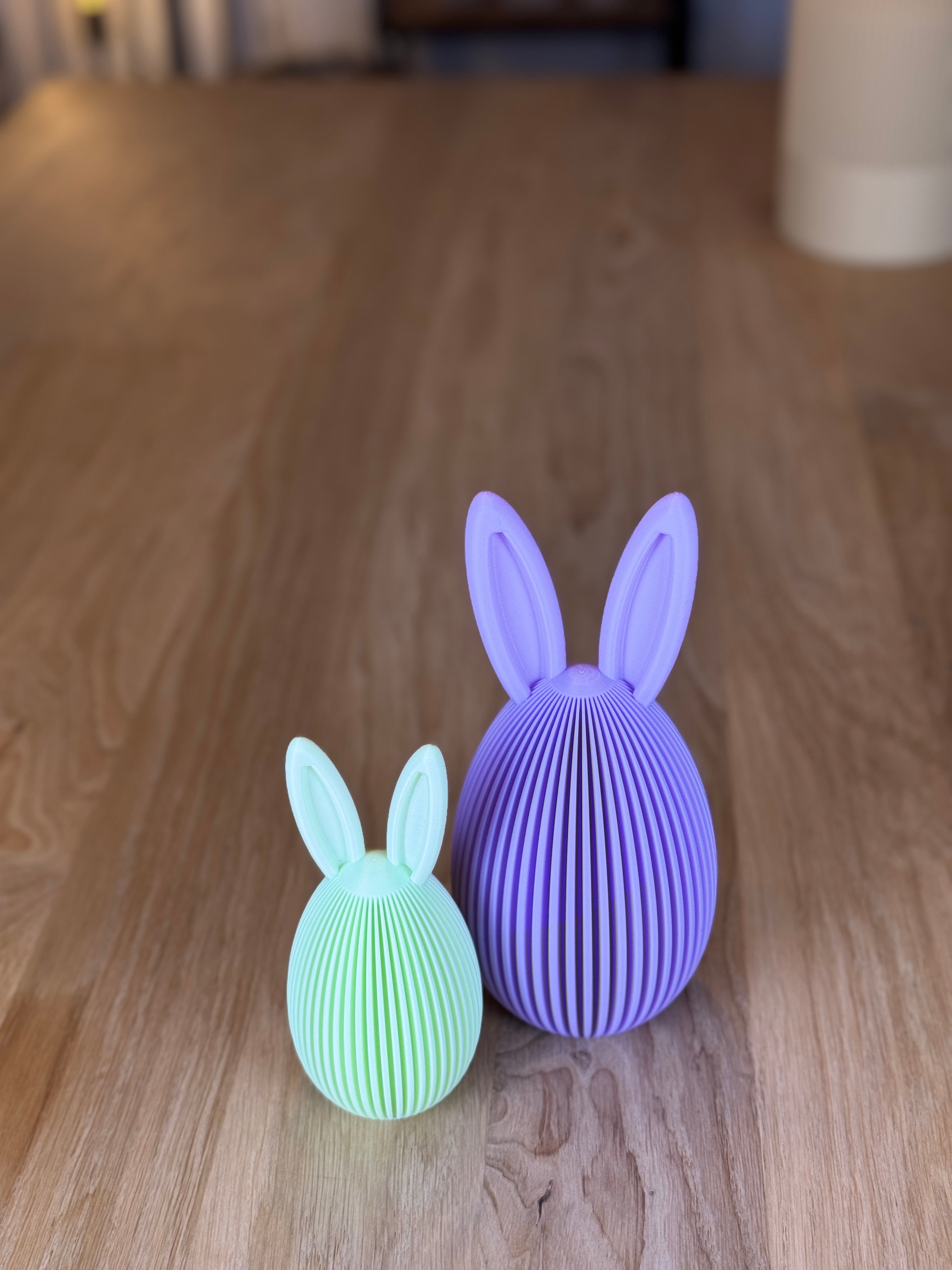 Osterei mit Hasenohren – Moderne Osterdeko aus 3D Druck PLA – Leicht & Hohl