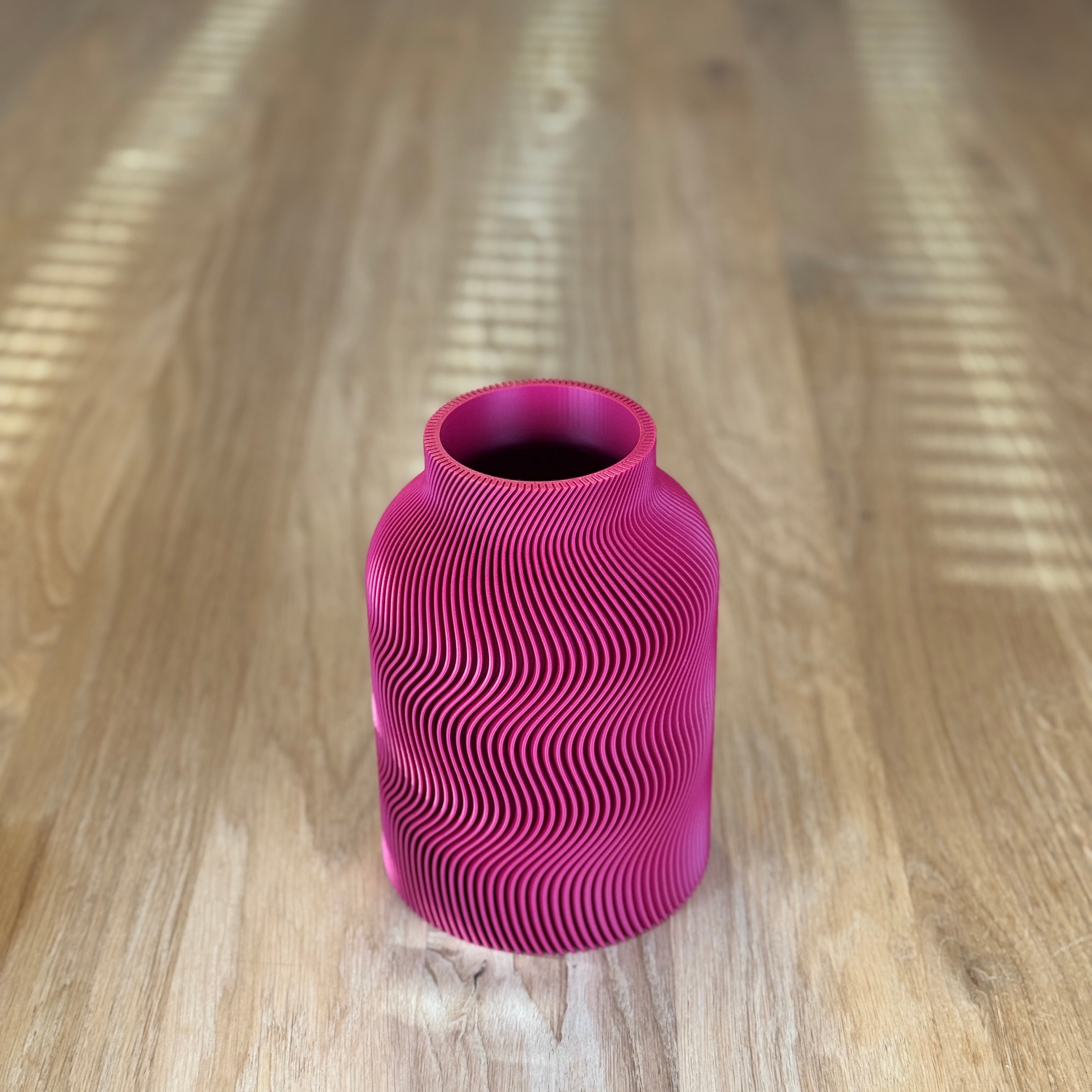 Design Vase „Wave Structure“ – Moderne 3D-Druck Vase aus PLA (18 Farben)