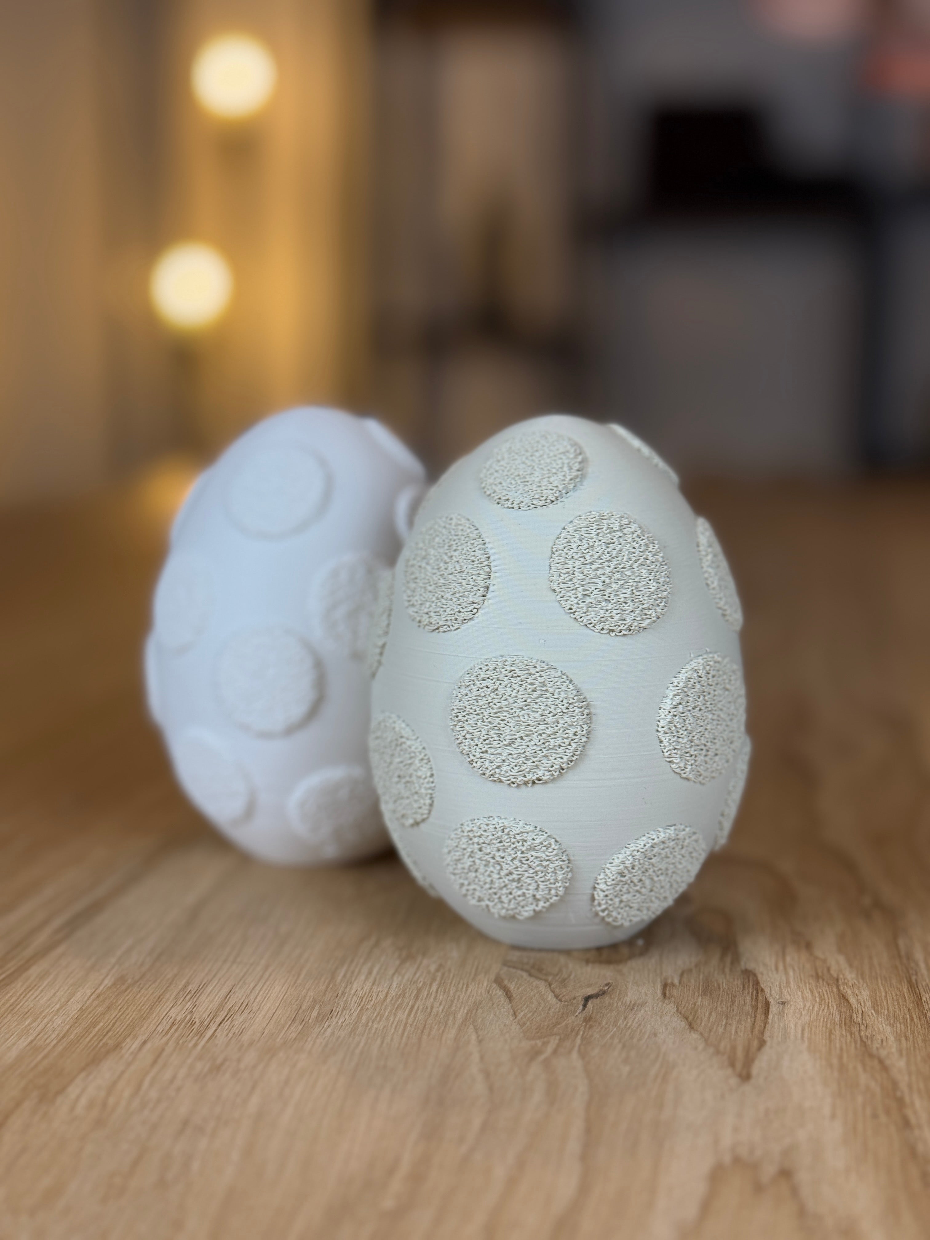Dekoratives 3D-Druck Ei aus PLA – Modernes Design, 100 mm, leicht & hohl