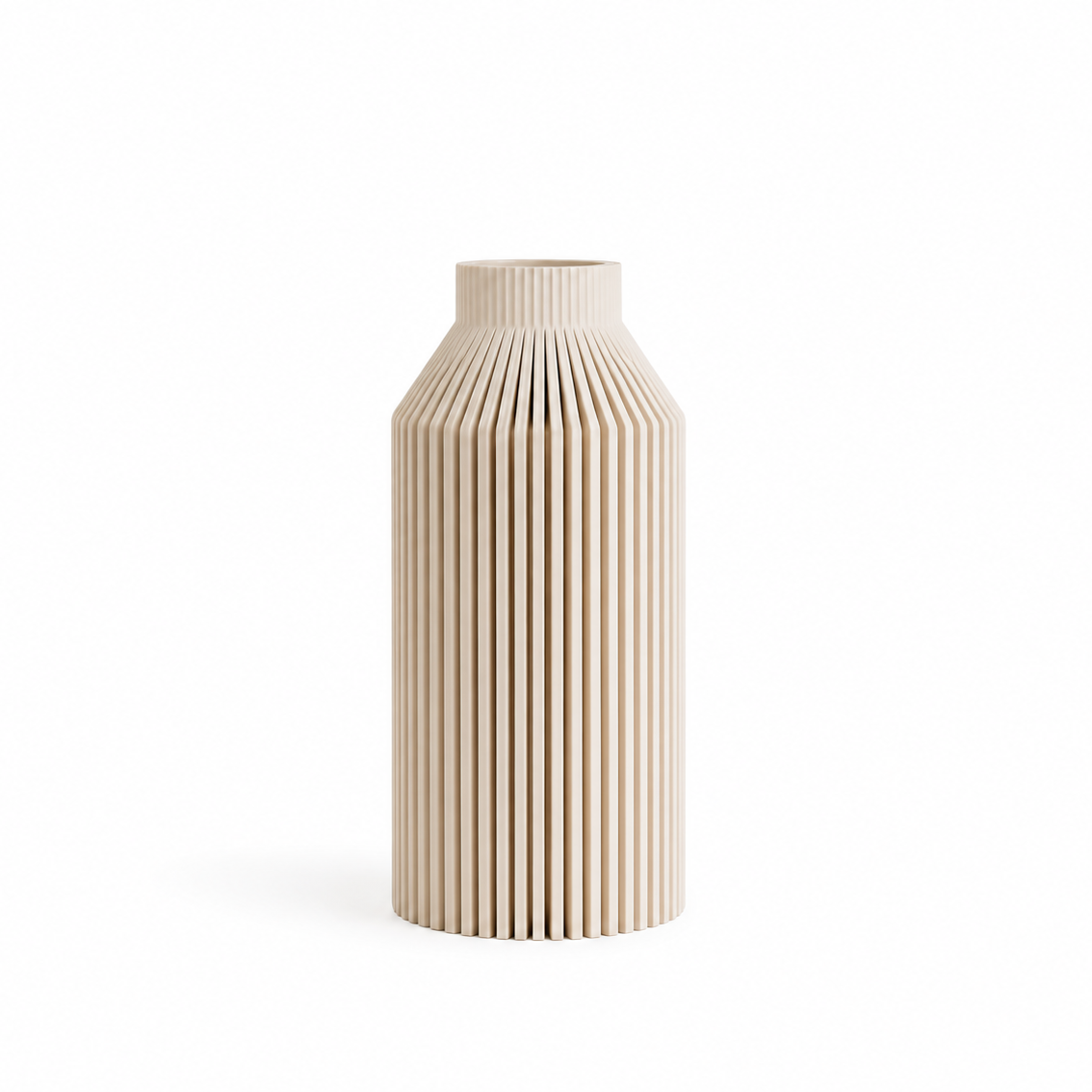 3D Druck Vase, Minimalistisch, Design Vase, geriffelt, Dekovase für Trockenblumen, Nachhaltig, Wohndeko, Geschenkidee, elegant, Skandi