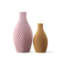 3D Druck Vase, modern, Spiral, Blumenvase, Kugelvase, Dekovase, Trockenblume, Nachhaltig, Wohnaccessoire, Geschenkidee, Tischdeko, skandi