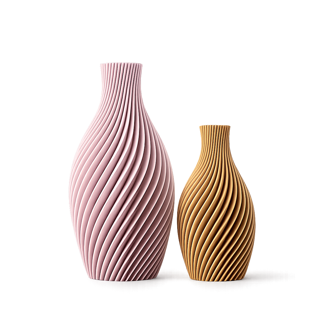 3D Druck Vase, modern, Spiral, Blumenvase, Kugelvase, Dekovase, Trockenblume, Nachhaltig, Wohnaccessoire, Geschenkidee, Tischdeko, skandi