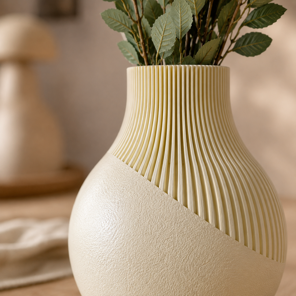Moderne Design Vase aus dem 3D-Druck – Minimalistische Vase aus PLA (18 Farben)