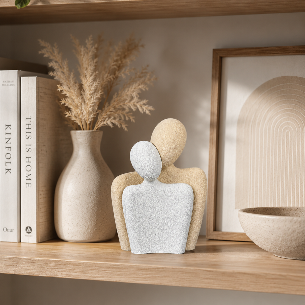 Abstrakte Pärchen Skulptur aus PLA – Moderne Liebesfigur aus 3D-Druck | Geschenk für Valentinstag, Hochzeit & Jahrestag