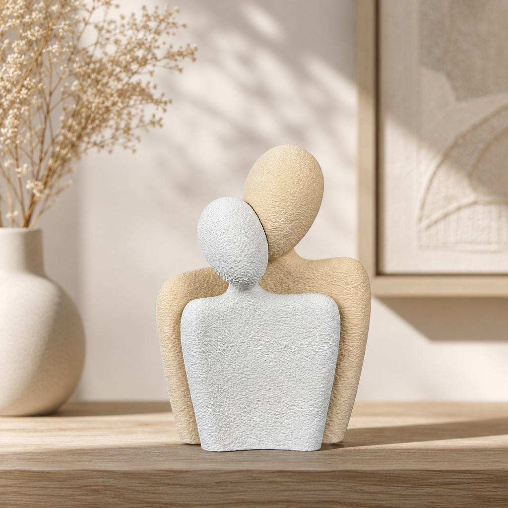 Abstrakte Pärchen Skulptur aus PLA – Moderne Liebesfigur aus 3D-Druck | Geschenk für Valentinstag, Hochzeit & Jahrestag