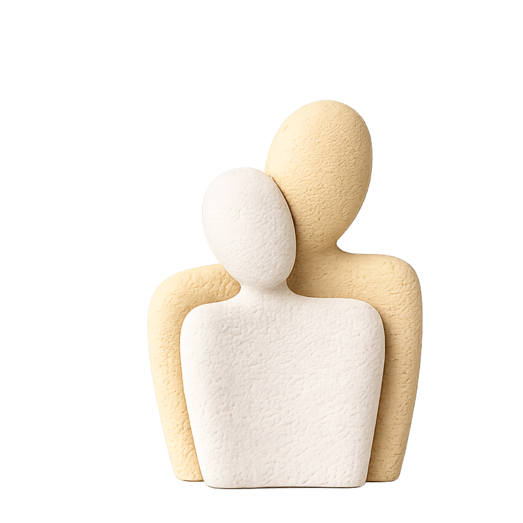 Abstrakte Pärchen Skulptur aus PLA – Moderne Liebesfigur aus 3D-Druck | Geschenk für Valentinstag, Hochzeit & Jahrestag