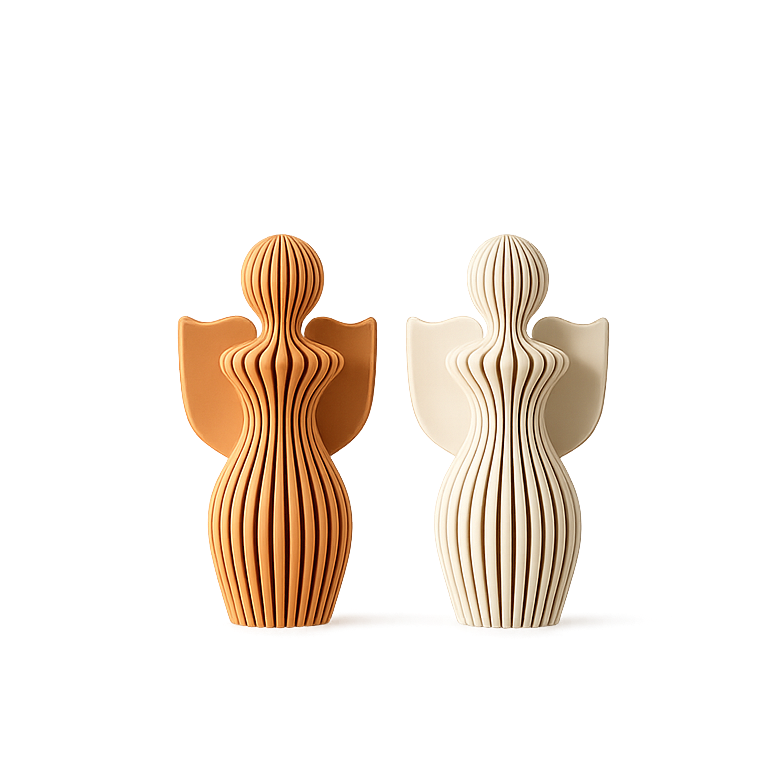 3D gedruckter Engel Dekofigur aus PLA (130 mm) – Moderne Engel Figur, Geschenk & Wohnungsdekoration – 18 Farben
