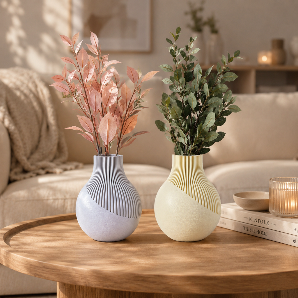 Moderne Design Vase aus dem 3D-Druck – Minimalistische Vase aus PLA (18 Farben)