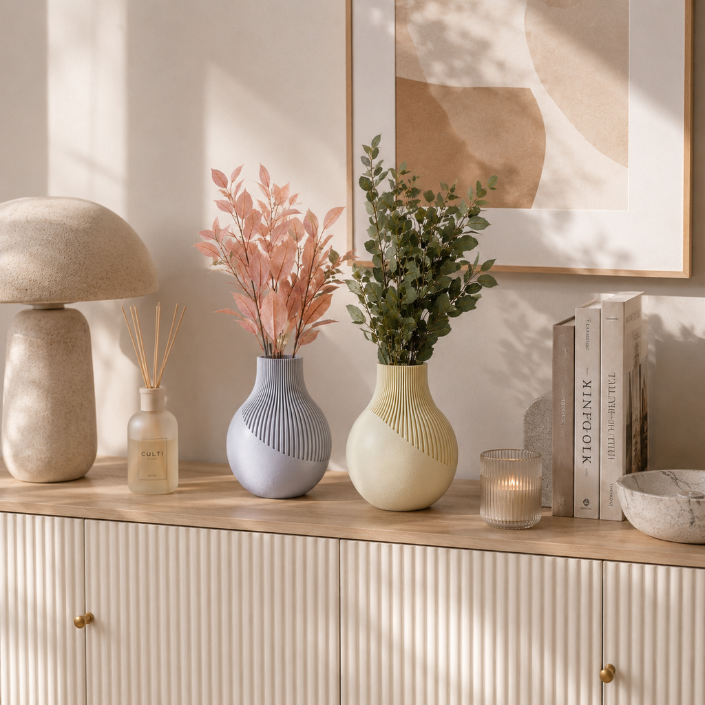 Moderne Design Vase aus dem 3D-Druck – Minimalistische Vase aus PLA (18 Farben)