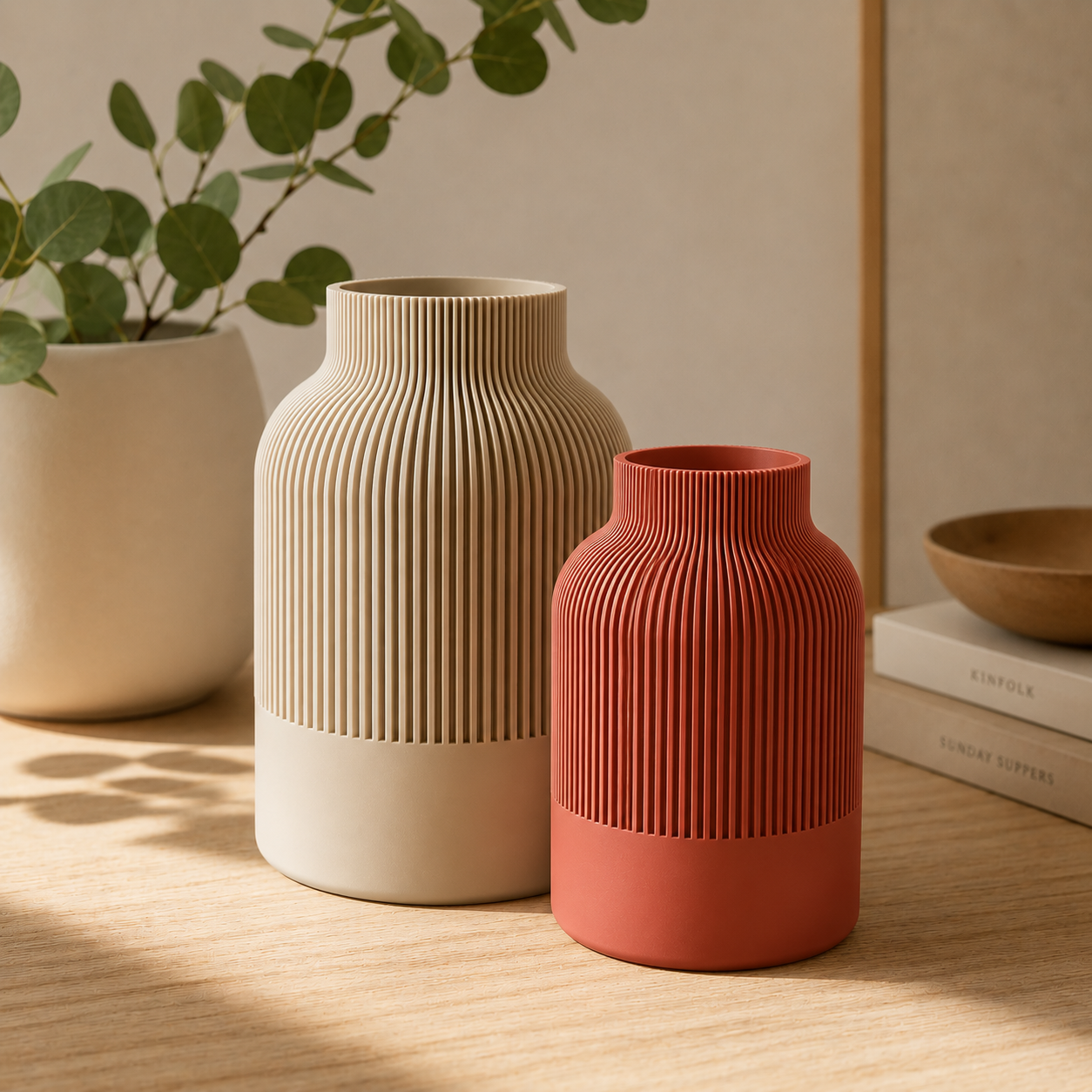 3D-Druck Vase aus PLA – Modernes Design in 18 Farben | 2 Größen für Trockenblumen | Handgefertigt & Nachhaltig