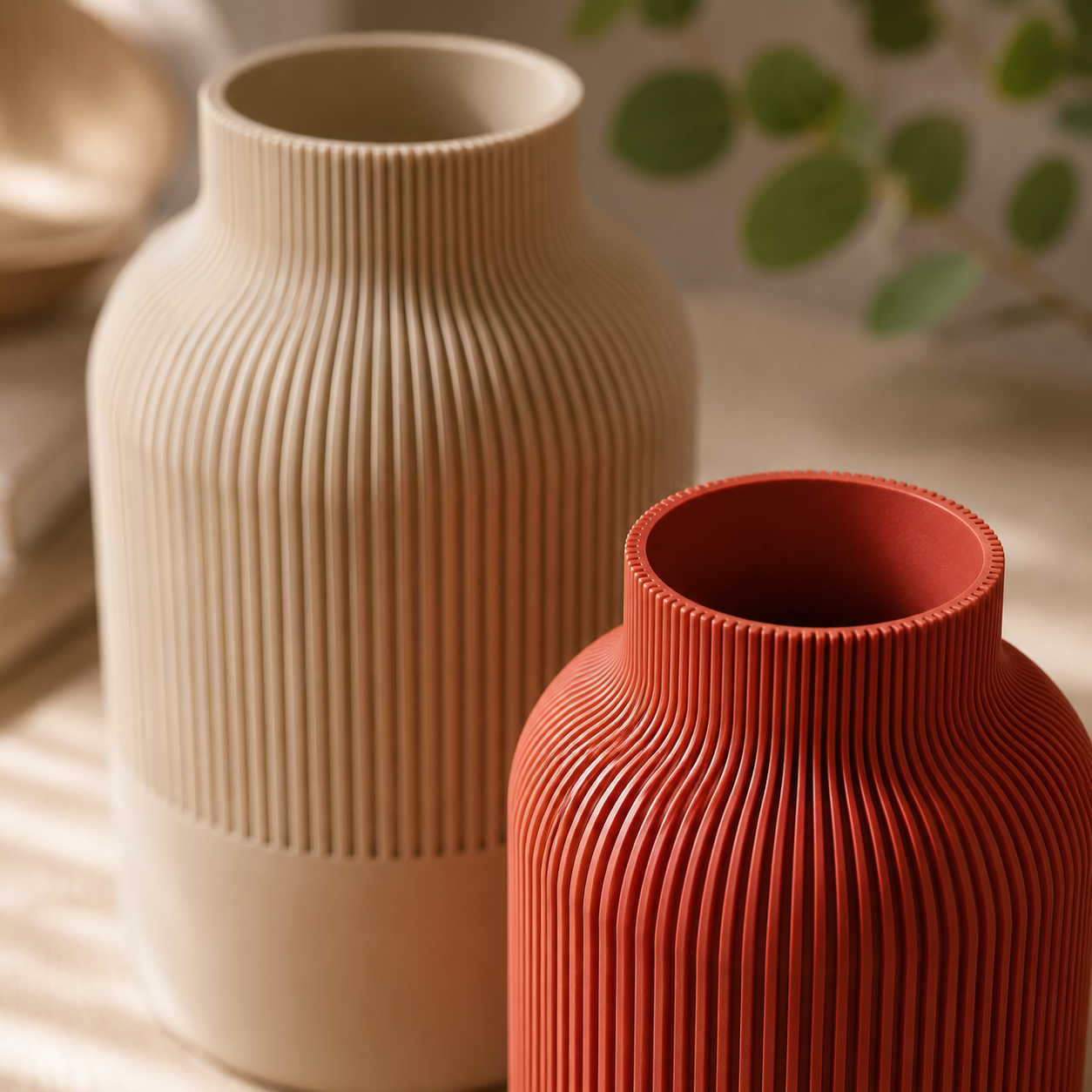 3D-Druck Vase aus PLA – Modernes Design in 18 Farben | 2 Größen für Trockenblumen | Handgefertigt & Nachhaltig