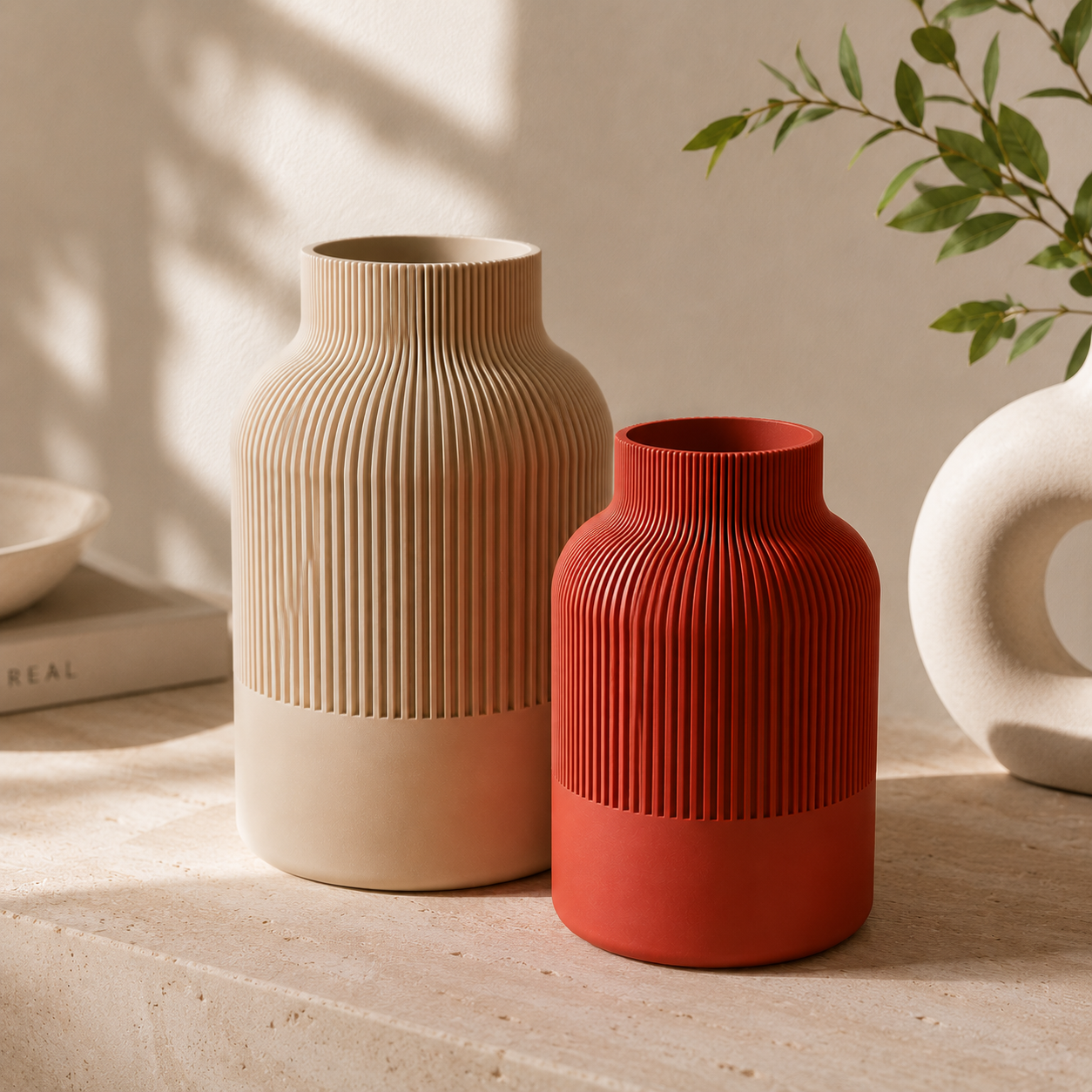 3D-Druck Vase aus PLA – Modernes Design in 18 Farben | 2 Größen für Trockenblumen | Handgefertigt & Nachhaltig