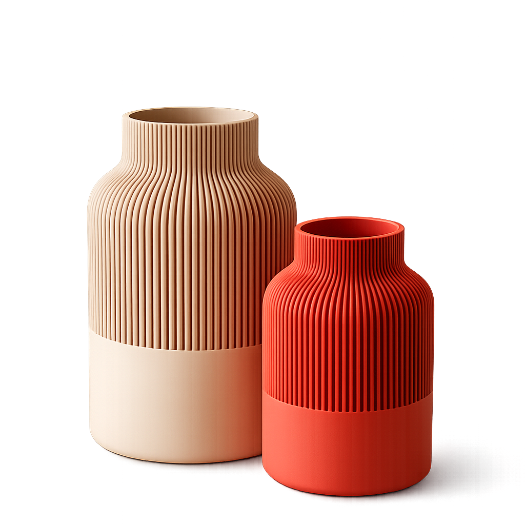 3D-Druck Vase aus PLA – Modernes Design in 18 Farben | 2 Größen für Trockenblumen | Handgefertigt & Nachhaltig