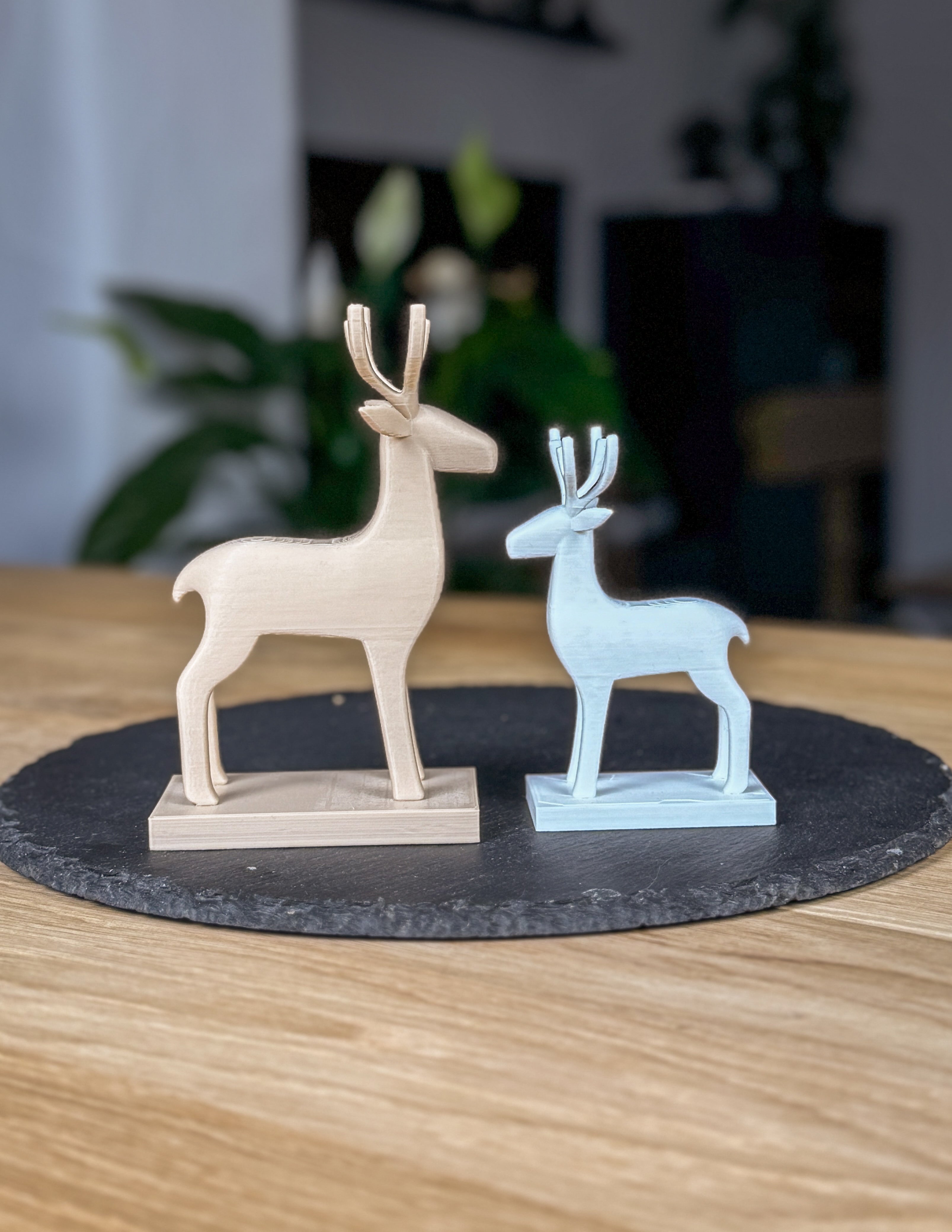 3D-gedrucktes Rentier-Set aus PLA – 2-teilig | Dekofiguren in 18 Farben