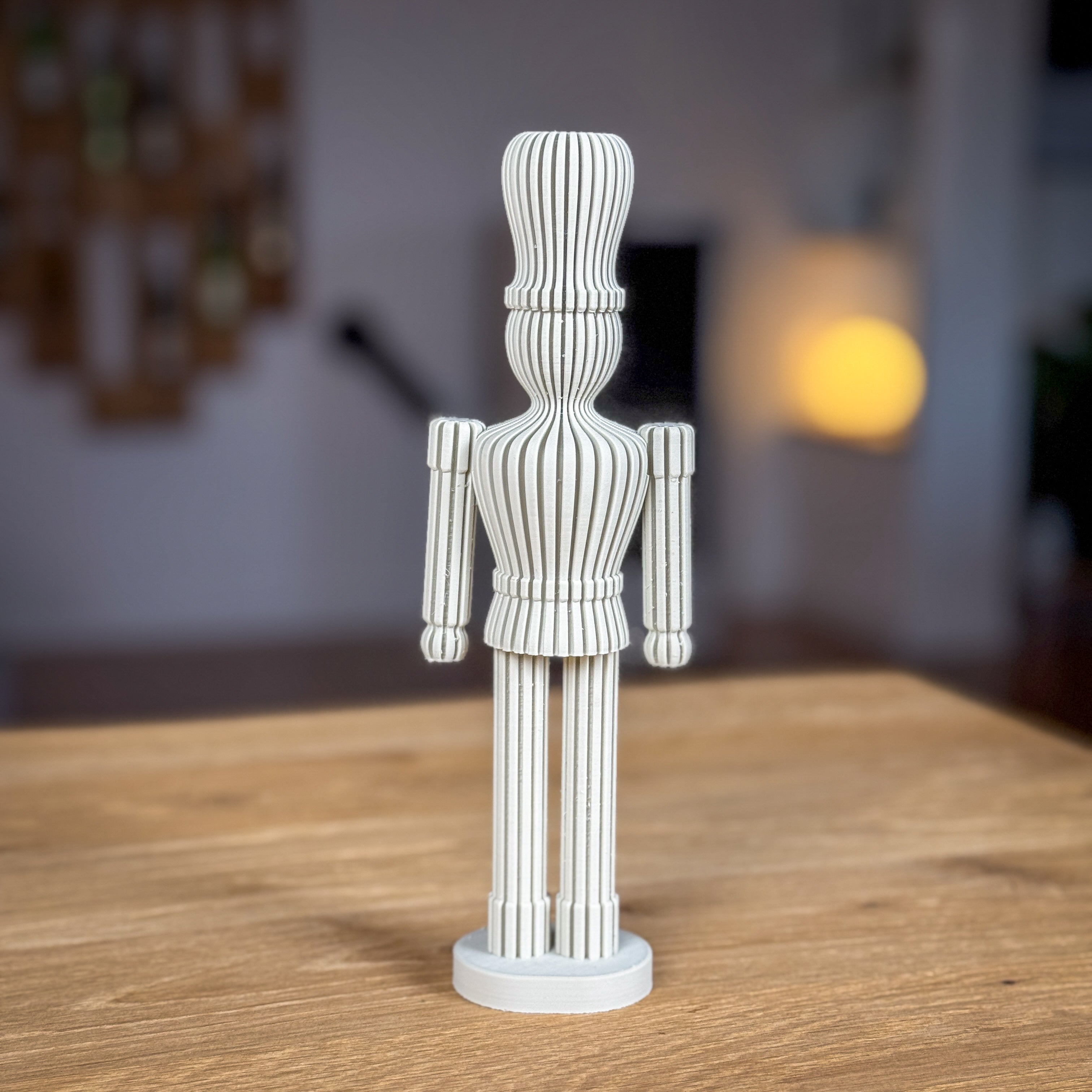 3D-gedruckter Nussknacker – strukturiert oder gerillt – 21 cm – handgefertigte Dekofigur aus PLA – in 18 Farben