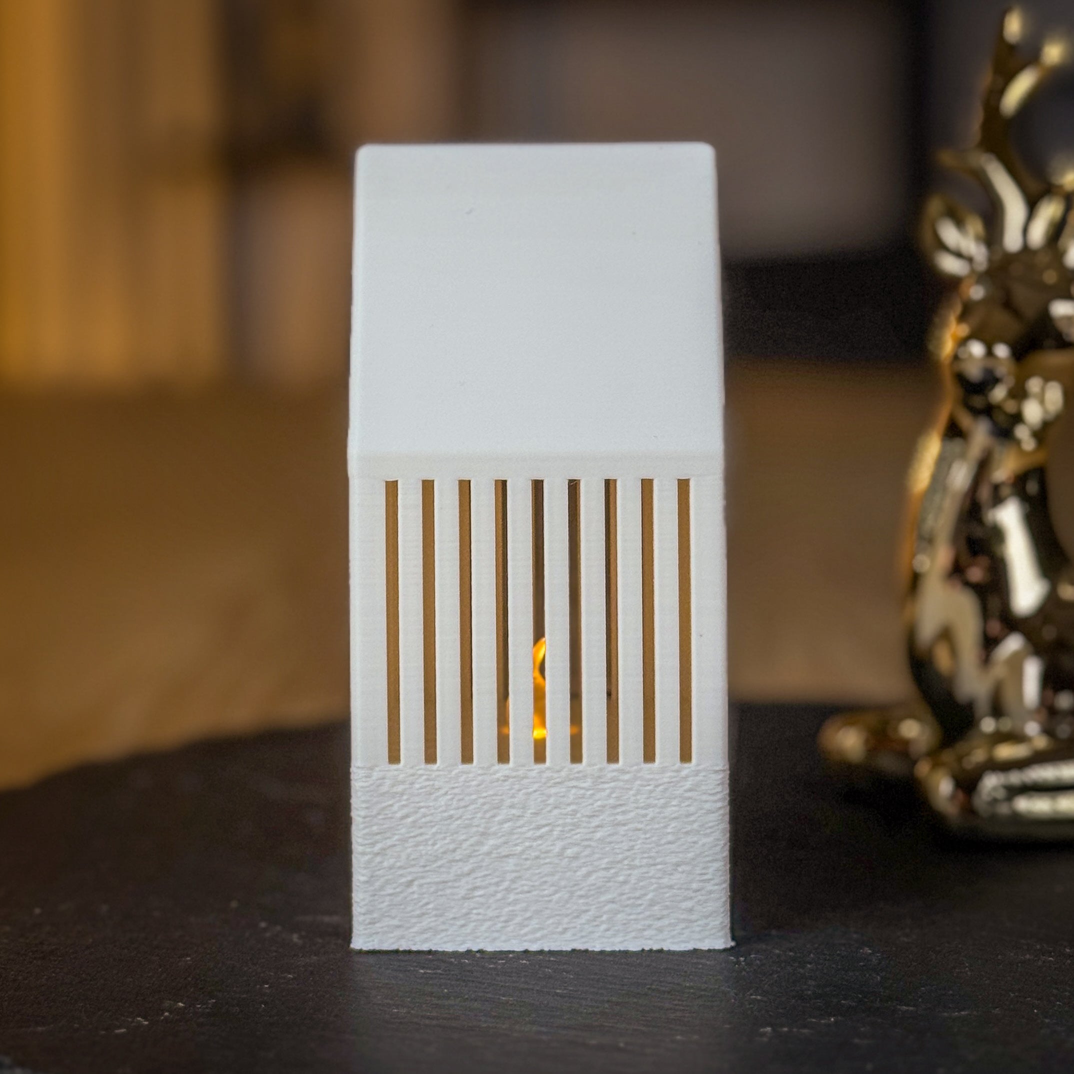 3D-gedrucktes PLA-Teelichthaus – Minimalistische Deko für Teelichter bis 42 mm | 12 cm