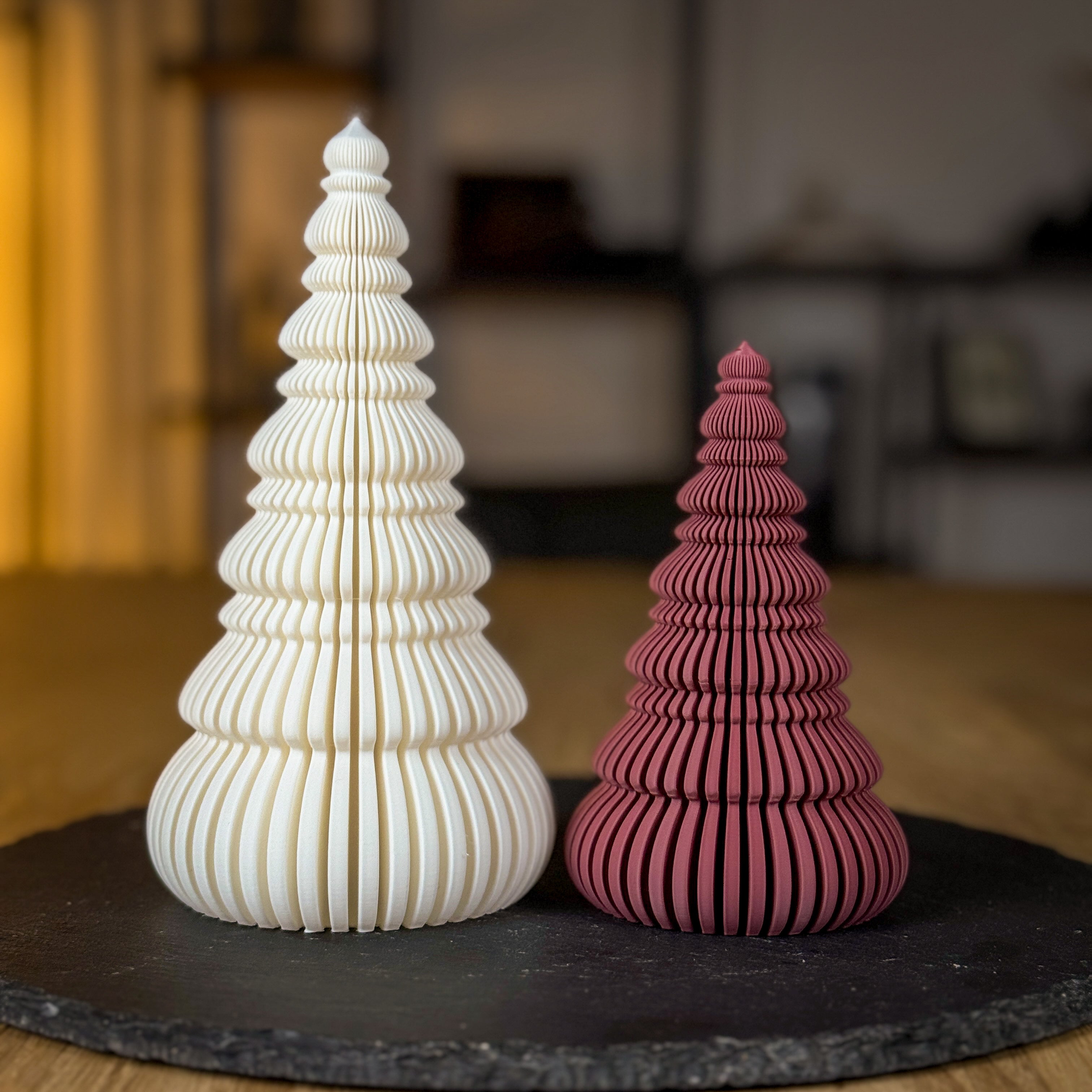 Japandi Deko-Baum aus PLA – 3D-Druck Designobjekt mit LED-Teelichtfach | 2 Größen & 18 Farben